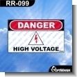 RR-099: Premade Sign - Danger High Voltage