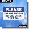 RR-079: Premade Sign - Please Use the Shower Before Using the Pool