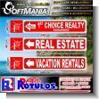 SMRR23040825: Unframed Metal Full Color Printing with Text Road Marking for Guiding Advertising Sign for Real Estate brand Softmania Advertising Dimensions 94.5x15.7 Inches