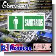 SMRR23090365: Pvc 3 Millimeters with Full Color Printing with Text Bathrooms for Men Advertising Sign for Fruit Packing Plant brand Softmania Rotulos Dimensions 15x7.1 Inches