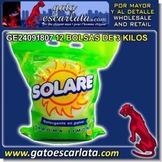 Read full article DETERGENT POWDER SOAP BRAND SOLARE LEMON SCENT - 12 BAGS OF 3 KILOGRAMS Read full article DETERGENT POWDER SOAP BRAND SOLARE LEMON SCENT - 12 BAGS OF 3 KILOGRAMS