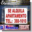SMRR23050703: Cut Vinyl Banner with Metal Holes to Tie with Text Apartment for Rent Advertising Sign for Cinema brand Softmania Advertising Dimensions 27.6x19.7 Inches