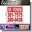SMRR23040709: Metal Sheet of Iron with Tubular Frame and Cut Vinyl Lettering with Text for Sale Advertising Sign for Real Estate brand Softmania Advertising Dimensions 36.2x36.2 Inches
