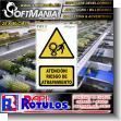SMRR23090344: Pvc 3 Millimeters with Full Color Printing with Text Caution, Risk of Trapping Advertising Sign for Fruit Packing Plant brand Softmania Rotulos Dimensions 9.8x15.7 Inches