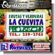 SMRR23102505: Pvc Plastic 3 Millimeters with Cut Vinyl Lettering with Text Fruits and Vegetables La Amistad Advertising Material for Greengrocery Shop brand Softmania Rotulos Dimensions 35.4x23.6 Inches