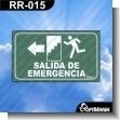 RR-015: Rotulo Prefabricado - Salida de Emergencia Izquierda