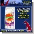 GE23092203: Tenedores Plasticos Desechables marca Festival - 12 Paquetes con 25 Tenedores Cada Uno