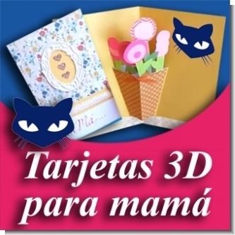 Tarjeta en relieve de ramo de flores para Dia de las Madres