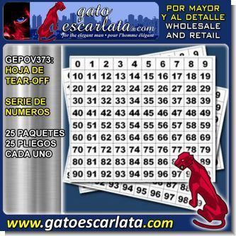 Read full article TEAR OFF SHEET WITH NUMBERS SERIES - 25 PACKS WITH 25 SHEETS EACH