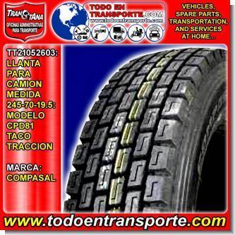 Read full article RADIAL TIRE FOR VEHICLE TRUCK BRAND COMPASAL SIZE 245-70-19.5 MODEL CPD81 TRACTION LUG Read full article RADIAL TIRE FOR VEHICLE TRUCK BRAND COMPASAL SIZE 245-70-19.5 MODEL CPD81 TRACTION LUG