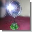 GA-136: Oval Mirror (10x12 Centimeter) Two Sides with Pedestal Base
