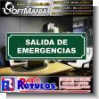SMRR23040914: Transparent Acrylic with Reverse Lettering with Text Emergency Exit Advertising Sign for Administrative Office brand Softmania Advertising Dimensions 11.8x3.9 Inches
