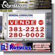 SMRR23112915: Iron Sheet with Full Color Adhesive Vinyl Labeling with Text General Consulting Real Estate Advertising Sign for Real Estate brand Softmania Advertising Dimensions 33.5x22.4 Inches