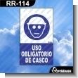 RR-114: Rotulo Prefabricado - Uso Obligatorio de Casco