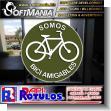 SMRR23042013: Pvc Plastic 3 Millimeters with Cut Vinyl Lettering with Text We are Bike Friendly Advertising Sign for Administrative Office brand Softmania Advertising Dimensions 15x15 Inches