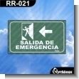 RR-021: Rotulo Prefabricado - Salida de Emergencia Izquierda Version 02