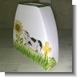 GA-134: Porcelain Vase with Cow Design (18x18x6 Centimeter)