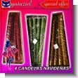 CHRISTMAS DECORATION: frosted candles - 4 units