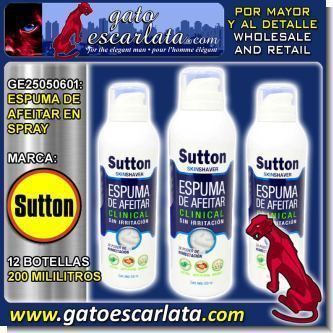 Read full article SHAVING SPRAY CREAM BRAND SUTTON - DOZEN 200 MILLILITER BOTTLES Read full article SHAVING SPRAY CREAM BRAND SUTTON - DOZEN 200 MILLILITER BOTTLES