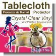 OVAL TABLECLOTH PROTECTOR CRYSTAL CLEAR VINYL - 60 X 90 INCHES