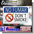 SMRR23051703: Unframed Metal Full Color Printing with Text Do not Smoke Advertising Sign for Food Factory brand Softmania Advertising Dimensions 17.7x11.8 Inches