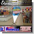 SMRR23080829: Rotulo Publicitario Fly Banner Impresion en Lienzo a Todo Color con Texto Oferta del Mes para Tienda Boutique marca Softmania Advertising de Dimensiones 1.2x2.5 Metros