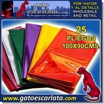 Lee el articulo completo PAPEL CELOFAN DE COLORES MARCA BUHO - PAQUETE DE 25 PLIEGOS DE 100X90 CENTIMETROS