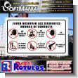 SMRR23082917: Pvc 3 Millimeters with Full Color Printing with Text General Rules of Conduct Advertising Sign for Food Factory brand Softmania Rotulos Dimensions 19.7x11.8 Inches