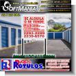 SMRR23091604: Metal Sheet of Iron with Tubular Frame and Cut Vinyl Lettering with Text Warehouse for Rent or Sale Advertising Sign for Real Estate brand Softmania Rotulos Dimensions 48x87.4 Inches