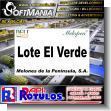 SMRR23090406: Pvc 3 Millimeters with Full Color Printing with Text Lot  el Verde Advertising Sign for Fruit Packing Plant brand Softmania Rotulos Dimensions 31.5x19.7 Inches
