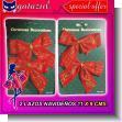 CHRISTMAS DECORATION: red bows measuring 11 x 9 centimeters - 2 units