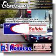 SMRR23102519: Pvc Plastic 3 Millimeters with Cut Vinyl Lettering with Text Exit Advertising Material for Bus Company brand Softmania Rotulos Dimensions 31.5x7.9 Inches