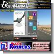 SMRR23100338: Advertising for Company Vehicle Fleet with Text Truck Rear Door Labeling Advertising Sign for Marketing Agency brand Softmania Rotulos Dimensions 51.2x59.1 Inches
