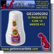 GE23092202: Vasos Plasticos Desechables Numero 12 - 12 Paquetes con 12 Vasos Cada Uno