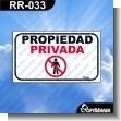 RR-033: Rotulo Prefabricado - Propiedad Privada