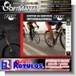 SMRR23042234: Rotulo Publicitario Adhesivo Troquelado en Vinil de Corte con Texto Decoracion de Pared para Taller de Bicicletas marca Softmania Advertising de Dimensiones 5x3 Metros
