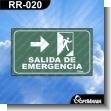 RR-020: Rotulo Prefabricado - Salida de Emergencia Derecha Version 02