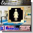 SMRR23042211: Transparent Acrylic with Reverse Lettering with Text Womens Restroom Advertising Sign for Physical Therapy Center brand Softmania Advertising Dimensions 4.7x4.7 Inches