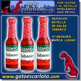 Read full article BOTTLE OF TABASCO SAUCE BRAND LIZANO - 12 UNITS Read full article BOTTLE OF TABASCO SAUCE BRAND LIZANO - 12 UNITS