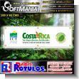 SMRR23100116: Rotulo Publicitario Banner Full Color con Ojetes de Metal para Amarrar con Texto Costa Rica sin Ingredientes Artificiales para Empresa de Turismo marca Softmania Rotulos de Dimensiones 2x0.6 Metros