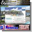 SMRR23120510: Metal Sheet of Iron with Tubular Frame and Full Printing with Text Bahia Escondida,  Condominiums, Marina and Retail Spaces Advertising Sign for Hotel brand Softmania Advertising Dimensions 11.8x8.9 Foot