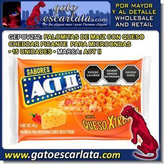 Read full article MICROWAVE SPICY POPCORN WITH CHEDDAR CHEESE BRAND ACT II 15 UNITS Read full article MICROWAVE SPICY POPCORN WITH CHEDDAR CHEESE BRAND ACT II 15 UNITS