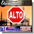SMRR23052408: Iron Sheet with Cut Vinyl Lettering with Text Stop Advertising Sign for Construction Company brand Softmania Advertising Dimensions 23.6x23.6 Inches