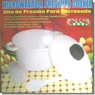 Bene Casa Microwavable Pressure Cooker - Olla de Presión para Microondas
