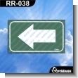 RR-038: Rotulo Prefabricado - Flecha Izquierda