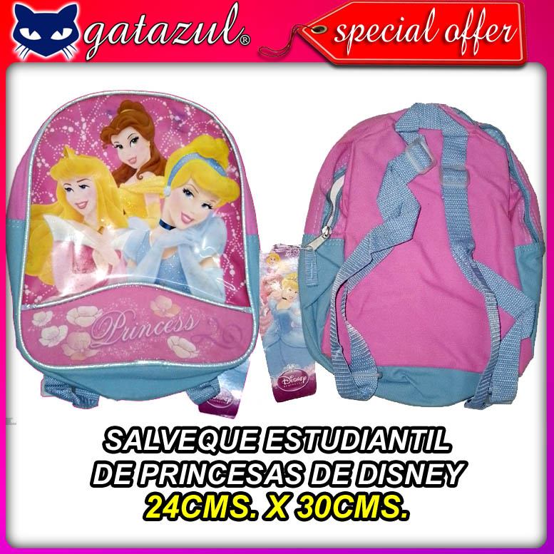 Lee el articulo completo MOCHILA ESTUDIANTIL DE PRINCESAS DE DISNEY 24X30 CENTIMETROS