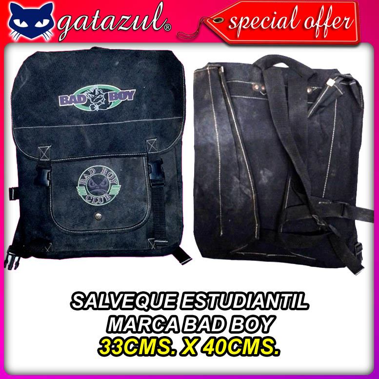 Lee el articulo completo MOCHILA ESTUDIANTIL MARCA BAD BOY 33X40 CENTIMETROS